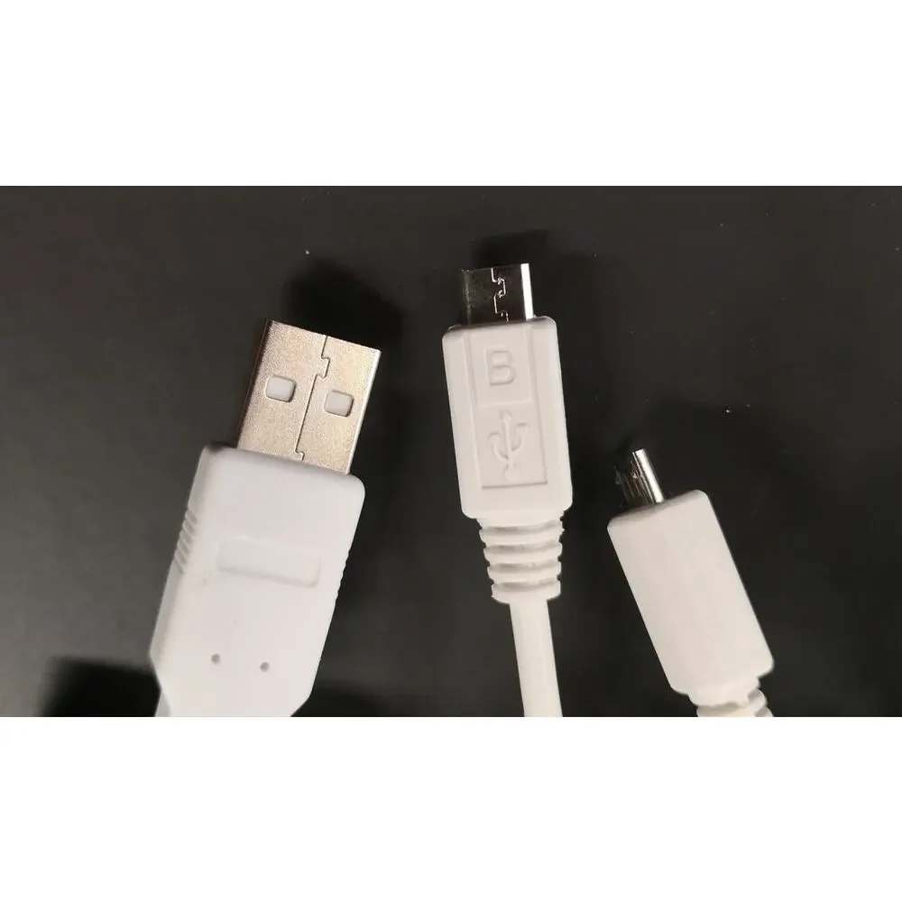 5 Pack. 3ft USB to Micro USB Cable. White. 5PC Cord. For Charging Cellphone